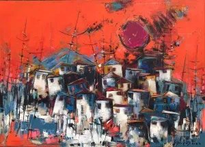 NACİYE BOZDOĞAN AKBAŞ tarafından 2023 yılında 50x70 cm ölçülerinde Tuval üzeri akrilik boya tekniği ile yapılmıştır.