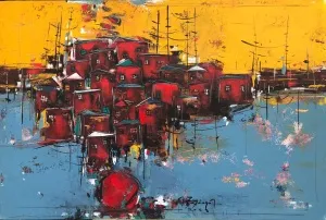 NACİYE BOZDOĞAN AKBAŞ tarafından 2023 yılında 40x60 cm ölçülerinde Tuval üzeri akrilik boya tekniği ile yapılmıştır.