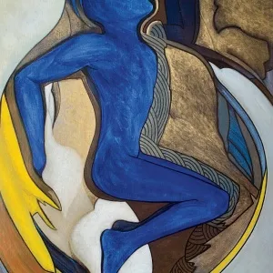 NECMETTİN ÖZLÜ tarafından 2020 yılında 100x80 cm ölçülerinde Tuval üzeri akrilik boya tekniği ile yapılmıştır.