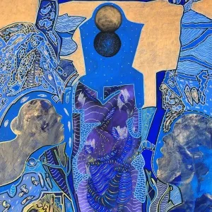 NECMETTİN ÖZLÜ tarafından 2024 yılında 80x60 cm ölçülerinde Tuval üzeri akrilik boya tekniği ile yapılmıştır.