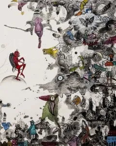 NESLİHAN ÖZGENÇ ERDOĞDU tarafından 2016 yılında 100x80 cm ölçülerinde Tuval üzeri akrilik ve yağlı boya tekniği ile yapılmıştır.