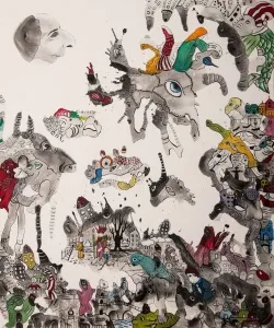 NESLİHAN ÖZGENÇ ERDOĞDU tarafından 2016 yılında 120x100 cm ölçülerinde Tuval üzeri akrilik ve yağlı boya tekniği ile yapılmıştır.