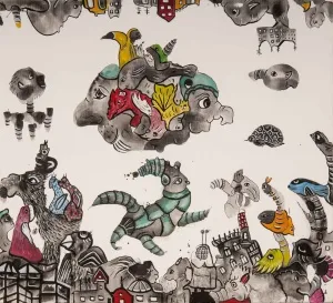 NESLİHAN ÖZGENÇ ERDOĞDU tarafından 2016 yılında 50x60 cm ölçülerinde Tuval üzeri akrilik ve yağlı boya tekniği ile yapılmıştır.