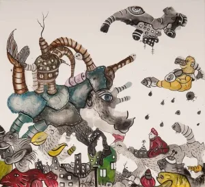 NESLİHAN ÖZGENÇ ERDOĞDU tarafından 2016 yılında 50x60 cm ölçülerinde Tuval üzeri akrilik ve yağlı boya tekniği ile yapılmıştır.