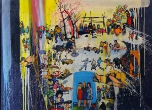 NİHAT KAHRAMAN tarafından 1988 yılında 70x100 cm ölçülerinde Tuval üzeri yağlı boya tekniği ile yapılmıştır.