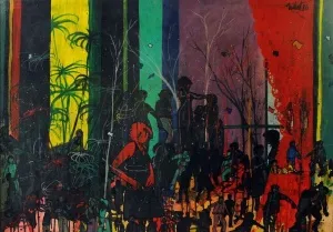 NİHAT KAHRAMAN tarafından 2011 yılında 70x100 cm ölçülerinde Tuval üzeri yağlı boya tekniği ile yapılmıştır.