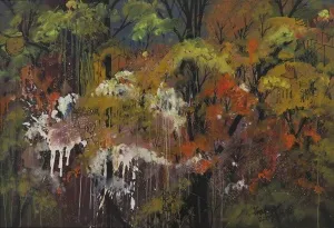 NİHAT KAHRAMAN tarafından 2009 yılında 90x130 cm ölçülerinde Duralit üzeri yağlı boya tekniği ile yapılmıştır.