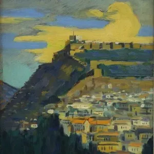 NURETTİN ERGÜVEN tarafından 41x33 cm ölçülerinde  tekniği ile yapılmıştır.