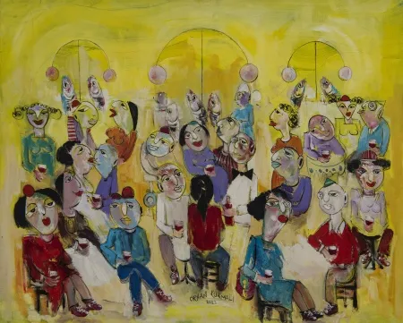 ORHAN KURMALI tarafından 2022 yılında 80x100 cm ölçülerinde Tuval üzeri yağlı boya tekniği ile yapılmıştır.