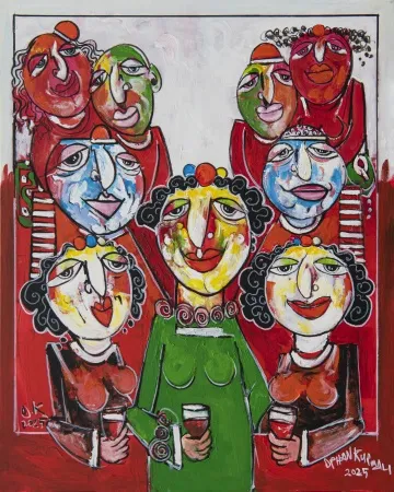 ORHAN KURMALI tarafından 2025 yılında 100x80 cm ölçülerinde Tuval üzeri akrilik boya tekniği ile yapılmıştır.