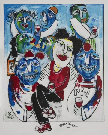 ORHAN KURMALI tarafından 2025 yılında 100x80 cm ölçülerinde Tuval üzeri akrilik boya tekniği ile yapılmıştır.