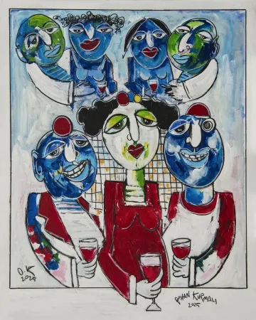 ORHAN KURMALI tarafından 2025 yılında 100x80 cm ölçülerinde Tuval üzeri akrilik boya tekniği ile yapılmıştır.