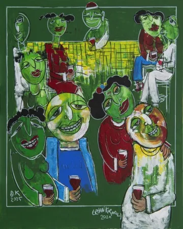 ORHAN KURMALI tarafından 2025 yılında 100x80 cm ölçülerinde Tuval üzeri akrilik boya tekniği ile yapılmıştır.