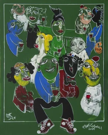 ORHAN KURMALI tarafından 2025 yılında 100x80 cm ölçülerinde Tuval üzeri akrilik boya tekniği ile yapılmıştır.