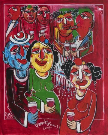 ORHAN KURMALI tarafından 2025 yılında 100x80 cm ölçülerinde Tuval üzeri akrilik boya tekniği ile yapılmıştır.