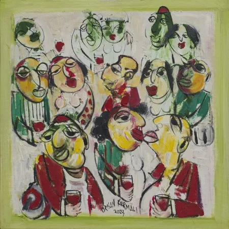 ORHAN KURMALI tarafından 2023 yılında 40x40 cm ölçülerinde Tuval üzeri yağlı boya tekniği ile yapılmıştır.