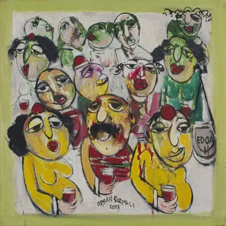 ORHAN KURMALI tarafından 2023 yılında 40x40 cm ölçülerinde Tuval üzeri yağlı boya tekniği ile yapılmıştır.