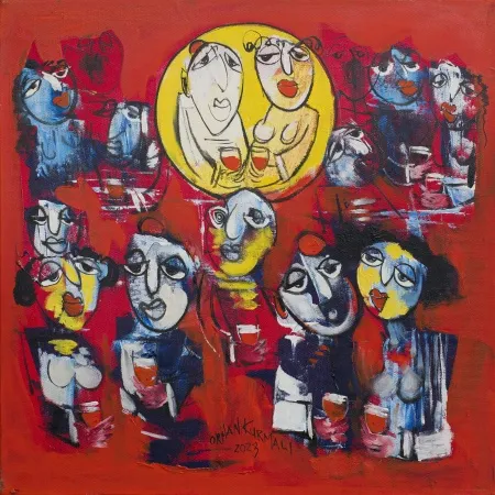 ORHAN KURMALI tarafından 2023 yılında 40x40 cm ölçülerinde Tuval üzeri yağlı boya tekniği ile yapılmıştır.