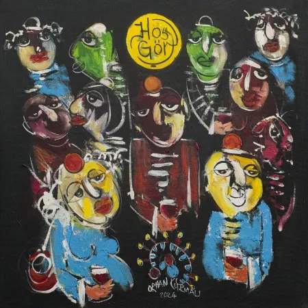 ORHAN KURMALI tarafından 2024 yılında 40x40 cm ölçülerinde Tuval üzeri yağlı boya tekniği ile yapılmıştır.