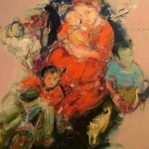 PERUZE HAMURCU tarafından 2011 yılında 60x150 cm ölçülerinde Tuval üzeri yağlı boya tekniği ile yapılmıştır.