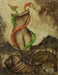 RAFET VAN tarafından 2008 yılında 70x90 cm ölçülerinde Tuval üzeri karışık teknik tekniği ile yapılmıştır.