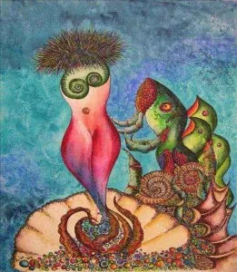 RAFET VAN tarafından 2008 yılında 70x90 cm ölçülerinde Tuval üzeri karışık teknik tekniği ile yapılmıştır.