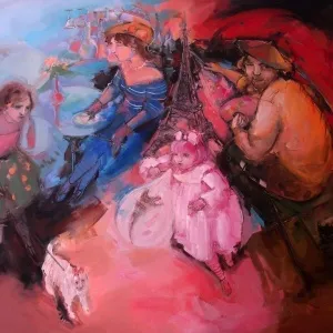 PERUZE HAMURCU tarafından 2014 yılında 120x150 cm ölçülerinde Tuval üzeri yağlı boya tekniği ile yapılmıştır.