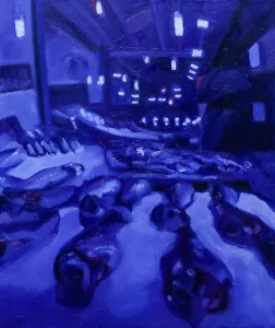 SANEM ALTAYLI tarafından 2025 yılında 50x40 cm ölçülerinde Tuval üzeri yağlı boya tekniği ile yapılmıştır.