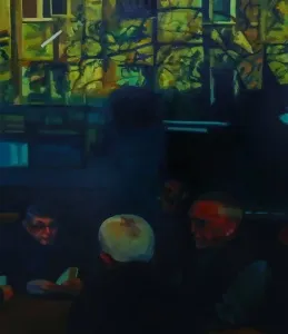 SANEM ALTAYLI tarafından 2025 yılında 100x80 cm ölçülerinde Tuval üzeri yağlı boya tekniği ile yapılmıştır.