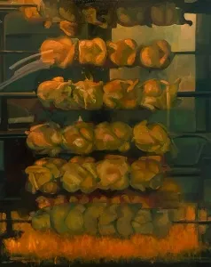 SANEM ALTAYLI tarafından 2025 yılında 100x80 cm ölçülerinde Tuval üzeri yağlı boya tekniği ile yapılmıştır.