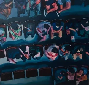 SANEM ALTAYLI tarafından 2025 yılında 100x100 cm ölçülerinde Tuval üzeri yağlı boya tekniği ile yapılmıştır.