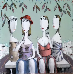 NERMİN ALPAR tarafından 2020 yılında 60x60 cm ölçülerinde Tuval üzeri akrilik boya tekniği ile yapılmıştır.