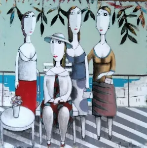 NERMİN ALPAR tarafından 2020 yılında 60x60 cm ölçülerinde Tuval üzeri akrilik boya tekniği ile yapılmıştır.