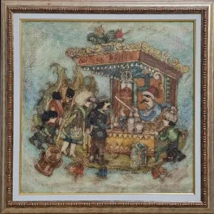 NURİ ABAÇ tarafından 1982 yılında 65x65 cm ölçülerinde Tuval üzeri yağlı boya tekniği ile yapılmıştır.