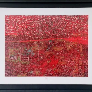 DEVRİM ERBİL tarafından 70x100 cm ölçülerinde Serigrafi tekniği ile yapılmıştır.