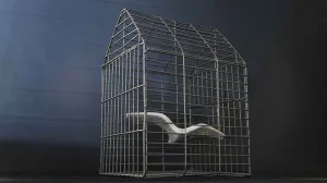 SELÇUK YILMAZ tarafından 46x33x28 cm ölçülerinde mermer+metal tekniği ile yapılmıştır.