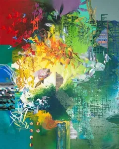 SEMİH KAPLAN tarafından 2016 yılında 200x160 cm ölçülerinde Tuval üzeri akrilik ve yağlı boya tekniği ile yapılmıştır.