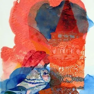 SEMİH KAPLAN tarafından 2011 yılında 56x40 cm ölçülerinde Kağıt üzeri sulu boya tekniği ile yapılmıştır.