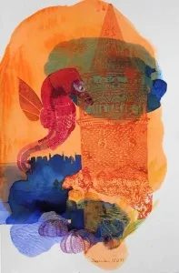 SEMİH KAPLAN tarafından 2011 yılında 56x40 cm ölçülerinde Kağıt üzeri sulu boya tekniği ile yapılmıştır.