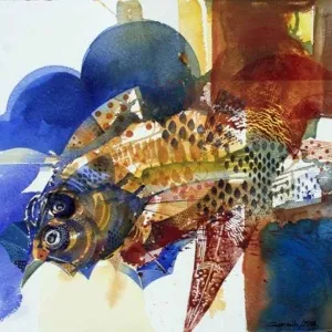 SEMİH KAPLAN tarafından 2008 yılında 56x76 cm ölçülerinde Kağıt üzeri sulu boya tekniği ile yapılmıştır.