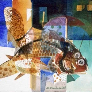 SEMİH KAPLAN tarafından 2009 yılında 29x38 cm ölçülerinde Kağıt üzeri sulu boya tekniği ile yapılmıştır.