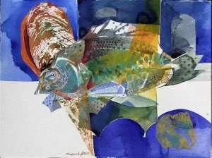 SEMİH KAPLAN tarafından 2009 yılında 56x76 cm ölçülerinde Kağıt üzeri sulu boya tekniği ile yapılmıştır.