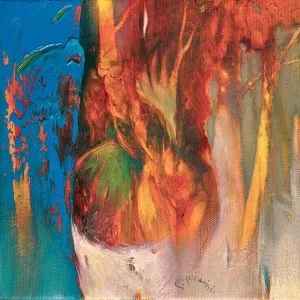 SERDAR LEBLEBİCİ tarafından 2011 yılında 20x20 cm ölçülerinde Tuval üzeri yağlı boya tekniği ile yapılmıştır.