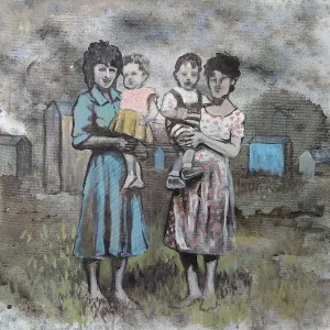 ŞİRİN YILMAZ tarafından 2021 yılında 50x50 cm ölçülerinde Tuval üzeri akrilik boya tekniği ile yapılmıştır.