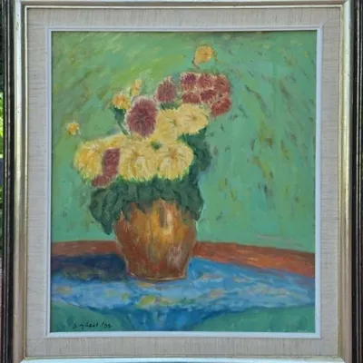 YÜCEL YALÇINKAYA tarafından 1999 yılında 55x45 cm ölçülerinde Tuval üzeri yağlı boya tekniği ile yapılmıştır.