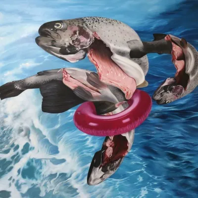 ELAHEH JAFARİ tarafından 2023 yılında 130x150 cm ölçülerinde Tuval üzeri yağlı boya tekniği ile yapılmıştır.