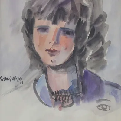 SABRİ AKÇA tarafından 1993 yılında 38x26 cm ölçülerinde Kağıt üzeri sulu boya tekniği ile yapılmıştır.