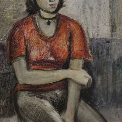 SABRİ AKÇA tarafından 55x39 cm ölçülerinde Duralit üzeri yağlı boya tekniği ile yapılmıştır.