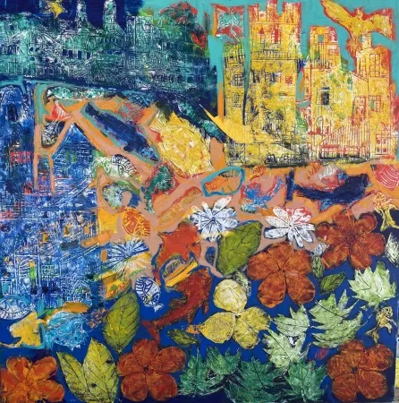 MELTEM AKKAYA tarafından 2024 yılında 130x130 cm ölçülerinde Tuval üzeri yağlı boya tekniği ile yapılmıştır.