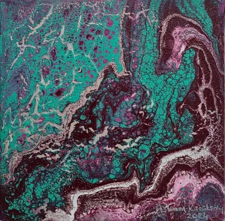 ASUMAN KÜÇÜKŞAHİN tarafından 2024 yılında 20x20 cm ölçülerinde Tuval üzeri akrilik boya tekniği ile yapılmıştır.